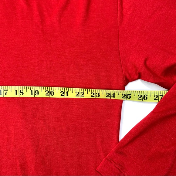 CAbi firebrick red “Tess” long sleeve tee- L - Picture 7 of 16